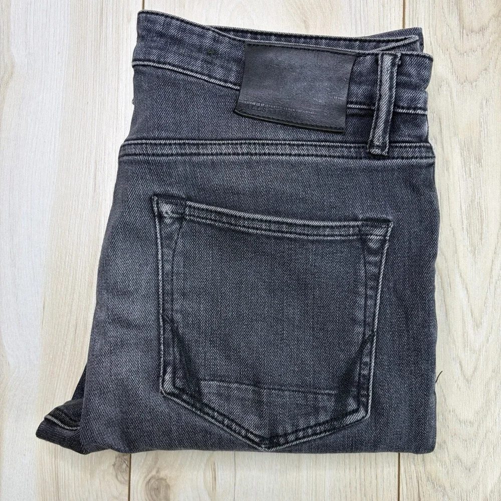 All Saints Jeans Mens 32x30 Faded Black Cigarette Skinny Stretch Denim Pants